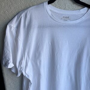 Polo Ralph Lauren Classic Fit Cotton White Basic Layering T Shirt (2) Size L